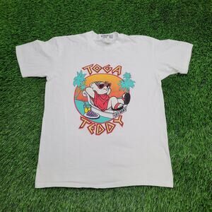 Vintage 80s Toga Teddy-Bear Shirt Womens Large 20x25 White